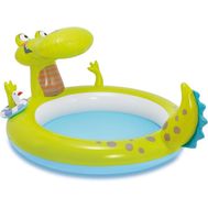  Надувной бассейн Intex крокодил, детский, с разбрызгивателем, 198х63х36 см, с57431, фото 1 