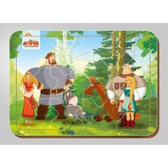  Деревянный пазл, серия "Три богатыря", размер 195*275 мм, 12 деталей,  102304, фото 1 