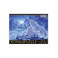  ПАЗЛЫ 1000 элементов. МГК1000-6476 ВОЛКИ И НОЧНЫЕ ГОРЫ 68. Konigspuzzle.,  МГК1000-6476, фото 1 
