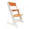  Растущий стул Конёк Горбунёк с лакокрасочным покрытием двухцветный (белый/оранжевый), Конёк Горбунёк, фото 1 